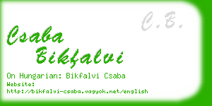 csaba bikfalvi business card